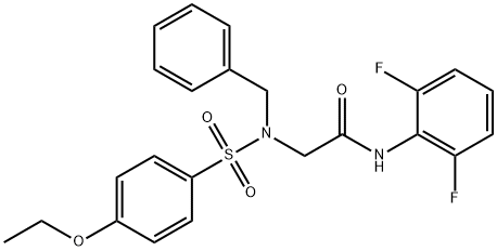 N~2~-benzyl-N-(2,6-difluorophenyl)-N~2~-[(4-ethoxyphenyl)sulfonyl]glycinamide Structural