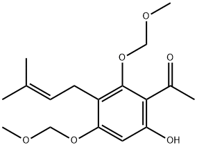 Ethanone, 1-[6-hydroxy-2,4-bis(methoxymethoxy)-3-(3-methyl-2-buten-1-yl)phenyl]- Structural