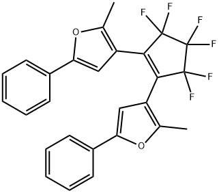 Furan, 3,3'-(3,3,4,4,5,5-hexafluoro-1-cyclopentene-1,2-diyl)bis[2-methyl-5-phenyl- Structural