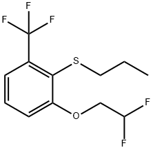 Benzene, 1-(2,2-difluoroethoxy)-2-(propylthio)-3-(trifluoromethyl)- Structural