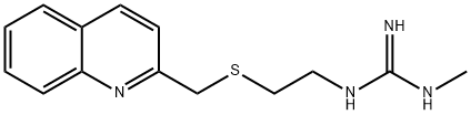Guanidine, N-methyl-N'-[2-[(2-quinolinylmethyl)thio]ethyl]- Structural
