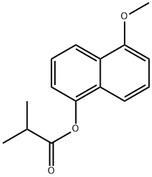 Propanoic acid, 2-methyl-, 5-methoxy-1-naphthalenyl ester Structural