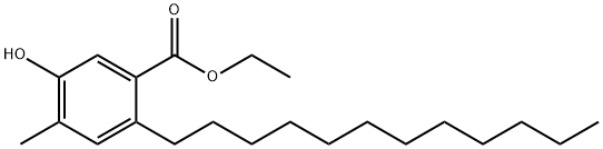 Benzoic acid, 2-dodecyl-5-hydroxy-4-methyl-, ethyl ester Structural