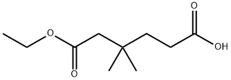 Hexanedioic acid, 3,3-dimethyl-, 1-ethyl ester Structural