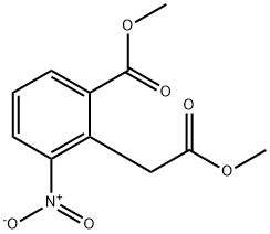 Benzeneacetic acid, 2-(methoxycarbonyl)-6-nitro-, methyl ester Structural