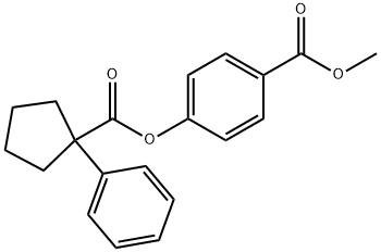 Benzoic acid, 4-[[(1-phenylcyclopentyl)carbonyl]oxy]-, methyl ester Structural