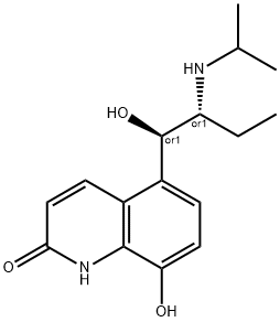 2(1H)-Quinolinone, 8-hydroxy-5-[(1R,2R)-1-hydroxy-2-[(1-methylethyl)amino]butyl]-, rel-