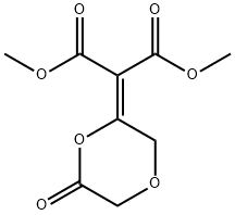 Propanedioic acid, 2-(6-oxo-1,4-dioxan-2-ylidene)-, 1,3-dimethyl ester Structural