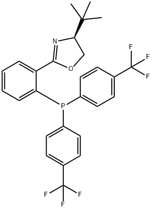 Oxazole, 2-[2-[bis[4-(trifluoromethyl)phenyl]phosphino]phenyl]-4-(1,1-dimethylethyl)-4,5-dihydro-, (4S)- Structural