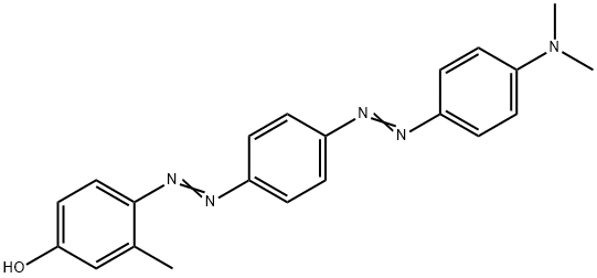 Phenol, 4-[2-[4-[2-[4-(dimethylamino)phenyl]diazenyl]phenyl]diazenyl]-3-methyl- Structural