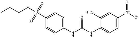 Urea, N-[4-(butylsulfonyl)phenyl]-N'-(2-hydroxy-4-nitrophenyl)- Structural