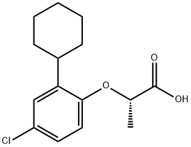 Propanoic acid, 2-(4-chloro-2-cyclohexylphenoxy)-, (2S)- Structural