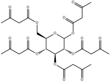 D-Glucopyranose, pentakis(3-oxobutanoate) (9CI) Structural