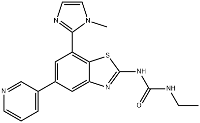 Urea, N-ethyl-N'-[7-(1-methyl-1H-imidazol-2-yl)-5-(3-pyridinyl)-2-benzothiazolyl]- Structural