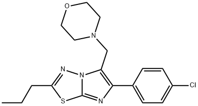 Imidazo[2,1-b]-1,3,4-thiadiazole, 6-(4-chlorophenyl)-5-(4-morpholinylmethyl)-2-propyl- Structural