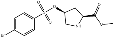 L-Proline, 4-[[(4-bromophenyl)sulfonyl]oxy]-, methyl ester, hydrochloride (1:1), (4S)- Structural