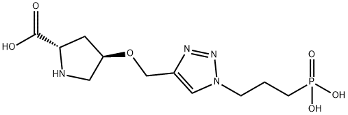 L-Proline, 4-[[1-(3-phosphonopropyl)-1H-1,2,3-triazol-4-yl]methoxy]-, (4R)- Structural