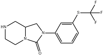 Imidazo[1,5-a]pyrazin-3(2H)-one, hexahydro-2-[3-[(trifluoromethyl)thio]phenyl]-, hydrochloride (1:1) Structural