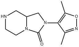 Imidazo[1,5-a]pyrazin-3(2H)-one, 2-(3,5-dimethyl-4-isoxazolyl)hexahydro-, hydrochloride (1:1) Structural