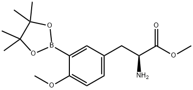L-Tyrosine, O-methyl-3-(4,4,5,5-tetramethyl-1,3,2-dioxaborolan-2-yl)-, methyl ester Structural