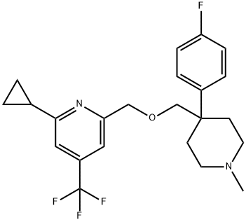 Pyridine, 2-cyclopropyl-6-[[[4-(4-fluorophenyl)-1-methyl-4-piperidinyl]methoxy]methyl]-4-(trifluoromethyl)- Structural