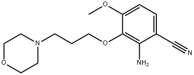 Benzonitrile, 2-amino-4-methoxy-3-[3-(4-morpholinyl)propoxy]- Structural