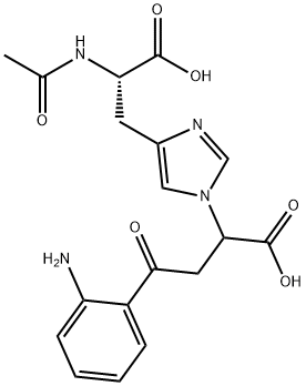 L-Histidine, N-acetyl-1-[3-(2-aminophenyl)-1-carboxy-3-oxopropyl]- Structural