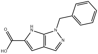 Pyrrolo[2,3-c]pyrazole-5-carboxylic acid, 1,6-dihydro-1-(phenylmethyl)- Structural