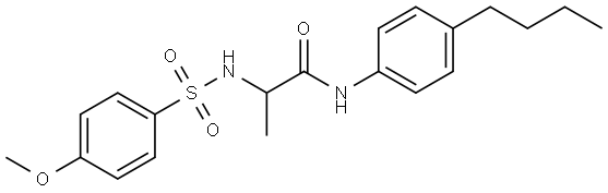 N-(4-butylphenyl)-N~2~-[(4-methoxyphenyl)sulfonyl]alaninamide Structural