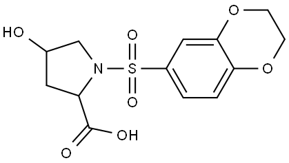 Proline, 1-[(2,3-dihydro-1,4-benzodioxin-6-yl)sulfonyl]-4-hydroxy- Structural