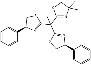 Oxazole, 2-[1,1-bis[(4S)-4,5-dihydro-4-phenyl-2-oxazolyl]ethyl]-4,5-dihydro-4,4-dimethyl- Structural