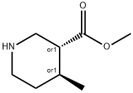 trans-4-Methyl-piperidine-3-carboxylic acid methyl ester Structural