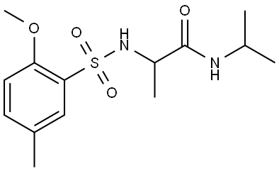 N~2~-[(2-methoxy-5-methylphenyl)sulfonyl]-N-propan-2-ylalaninamide Structural