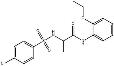 N~2~-[(4-chlorophenyl)sulfonyl]-N-(2-ethoxyphenyl)alaninamide Structural