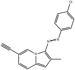 Indolizine, 3-[2-(4-chlorophenyl)diazenyl]-6-ethynyl-2-methyl- Structural