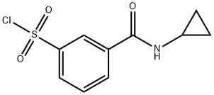 Benzenesulfonyl chloride, 3-[(cyclopropylamino)carbonyl]- Structural