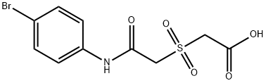 Acetic acid, 2-[[2-[(4-bromophenyl)amino]-2-oxoethyl]sulfonyl]- Structural