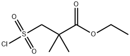 Propanoic acid, 3-(chlorosulfonyl)-2,2-dimethyl-, ethyl ester Structural
