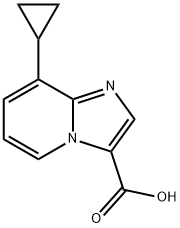 Imidazo[1,2-a]pyridine-3-carboxylic acid, 8-cyclopropyl- Structural