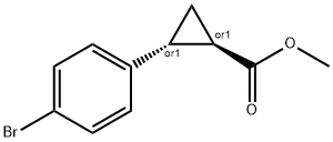 trans -methyl 2-(4-bromophenyl)cyclopropanecarboxylate Structural
