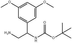 Carbamic acid, N-[2-amino-1-(3,5-dimethoxyphenyl)ethyl]-, 1,1-dimethylethyl ester Structural
