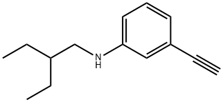 Benzenamine, N-(2-ethylbutyl)-3-ethynyl- Structural