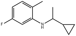 Benzenamine, N-(1-cyclopropylethyl)-5-fluoro-2-methyl- Structural