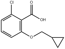 Benzoic acid, 2-chloro-6-(cyclopropylmethoxy)- Structural