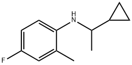 Benzenamine, N-(1-cyclopropylethyl)-4-fluoro-2-methyl- Structural