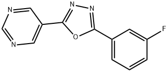 Pyrimidine, 5-[5-(3-fluorophenyl)-1,3,4-oxadiazol-2-yl]- Structural