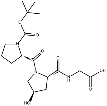 Glycine, N-[1-[1-[(1,1-dimethylethoxy)carbonyl]-L-prolyl]-trans-4-hydroxy-L-prolyl]- (9CI) Structural