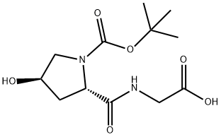Glycine, N-[1-[(1,1-dimethylethoxy)carbonyl]-trans-4-hydroxy-L-prolyl]- (9CI) Structural