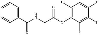 Glycine, N-benzoyl-, 2,3,4,6-tetrafluorophenyl ester Structural
