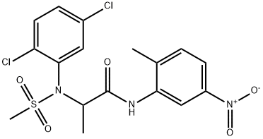 N~2~-(2,5-dichlorophenyl)-N-(2-methyl-5-nitrophenyl)-N~2~-(methylsulfonyl)alaninamide Structural